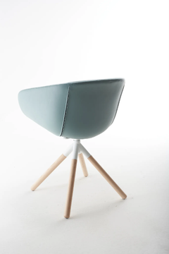 MAYA 4T UP - Trestle-based fabric chair with armrests by SOFTLINE 1979 - view 3